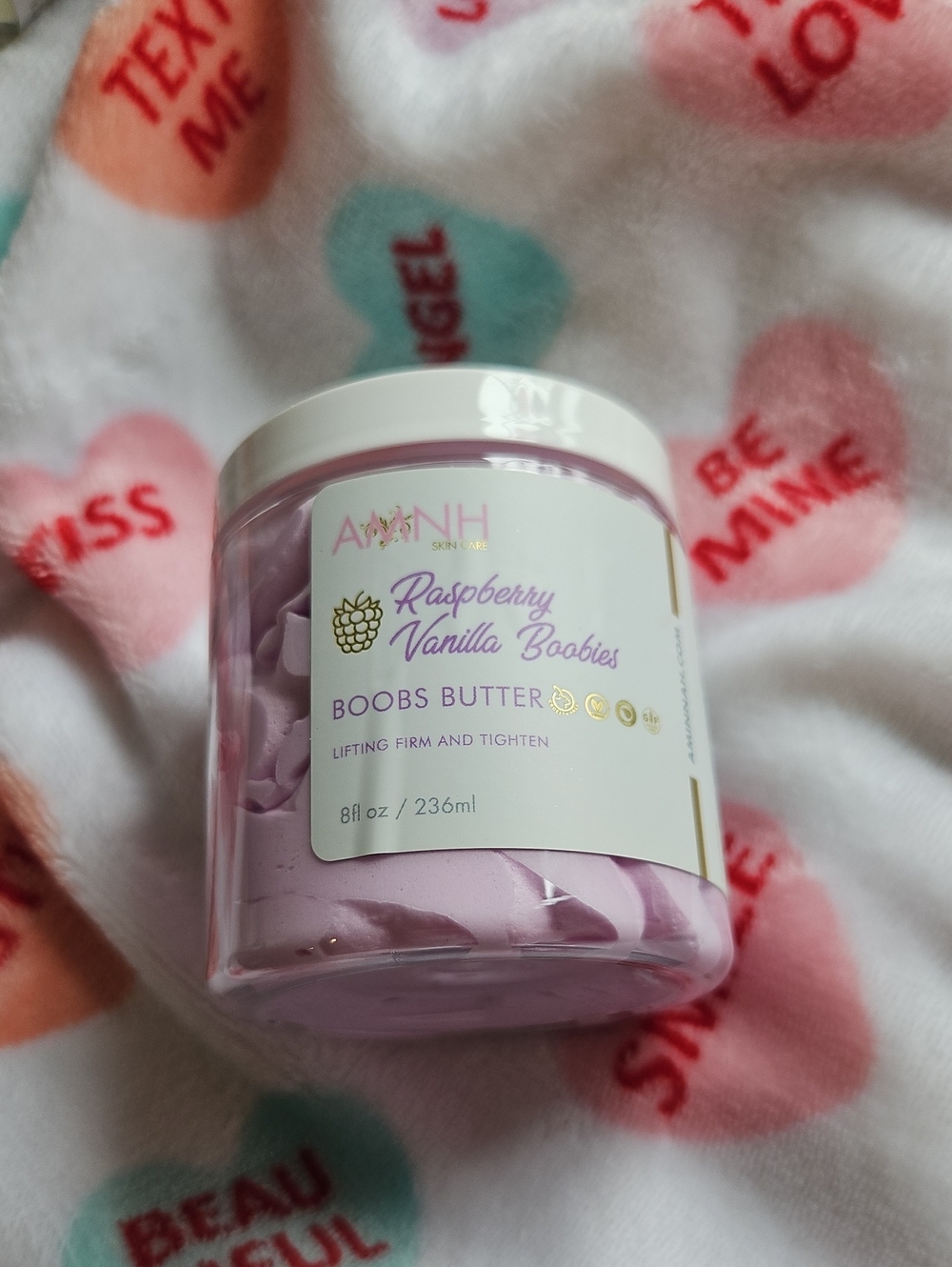 Aminnah Raspberry Vanilla Boobies Boobs Butter - Pink